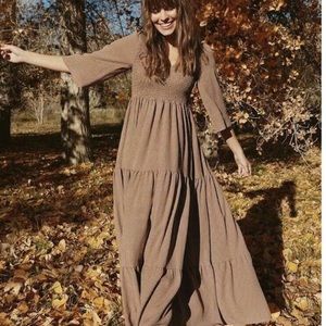 NWT Christy Dawn basil in mocha gingham, M/L